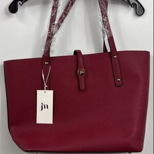 JM Classic Burgundy Tote Bag